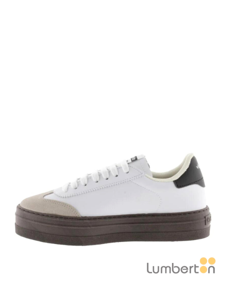 Zapatilla Plataforma Con Cordones Blanca 1092172