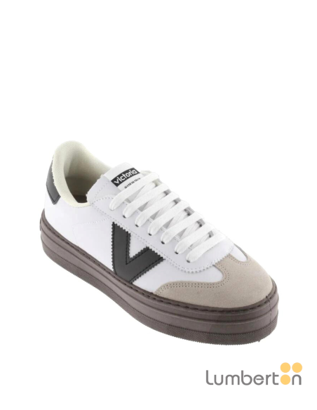 Zapatilla Plataforma Con Cordones Blanca 1092172