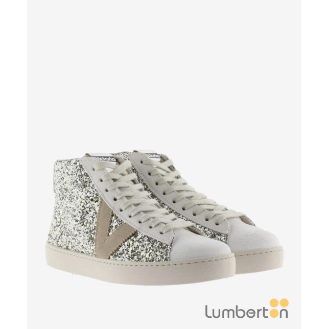 Zapatilla Botín Purpurina Color Plata... Zapatilla Botín Purpurina Color Plata...