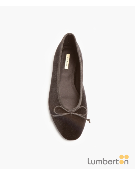 Bailarina Lazo Terciopelo Ribete Negra M4565N