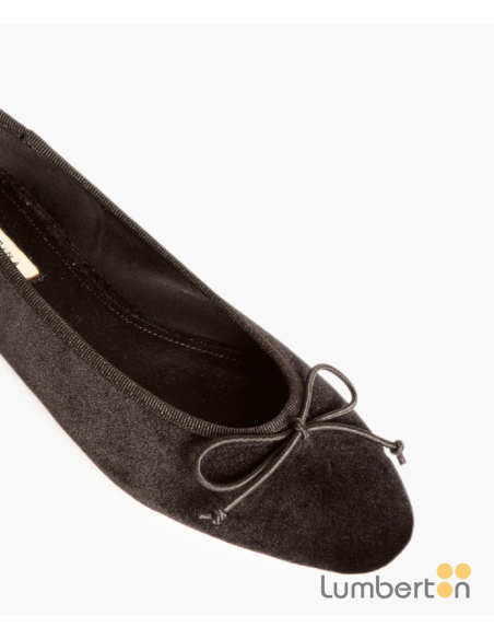 Bailarina Lazo Terciopelo Ribete Negra M4565N