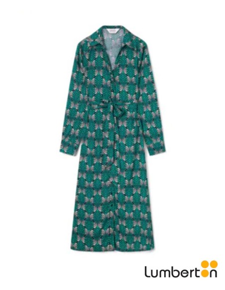 Vestido Midi Estampado Verde 41018