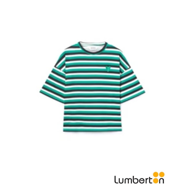 Camiseta Rayas Corazon Verde 42005