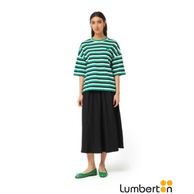 Camiseta Rayas Corazon Verde 42005