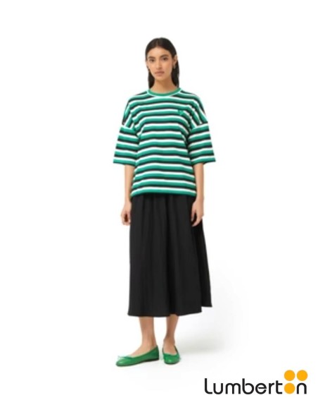 Camiseta Rayas Corazon Verde 42005