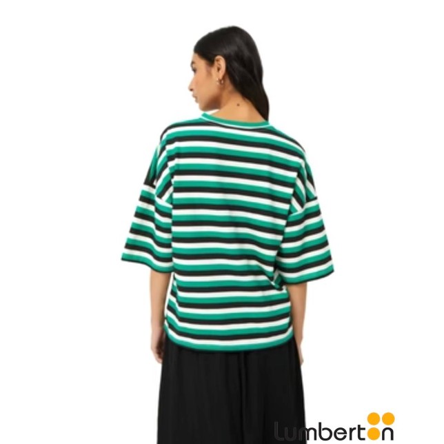 Camiseta Rayas Corazon Verde 42005