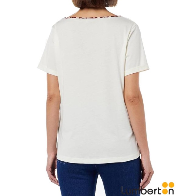 Camiseta M/C Azul Claro Letras...