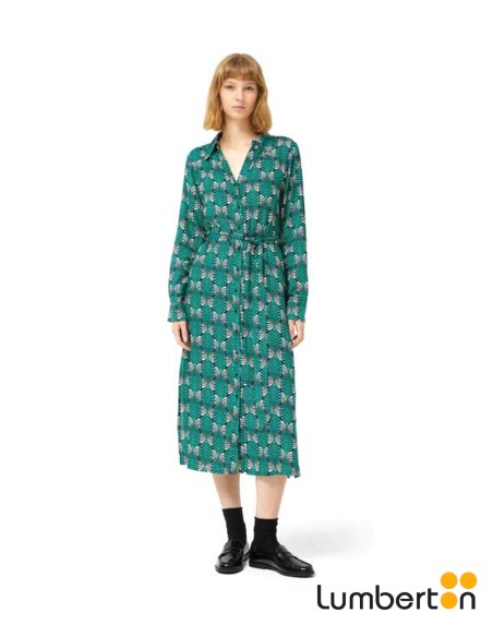 Vestido Midi Estampado Verde 41018