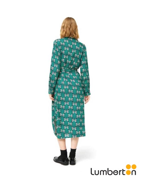 Vestido Midi Estampado Verde 41018