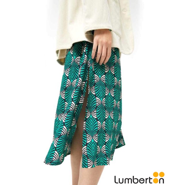 Vestido Midi Estampado Verde 41018