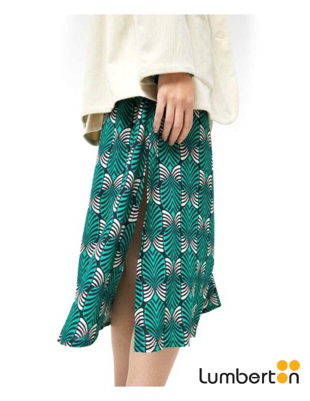 Vestido Midi Estampado Verde 41018