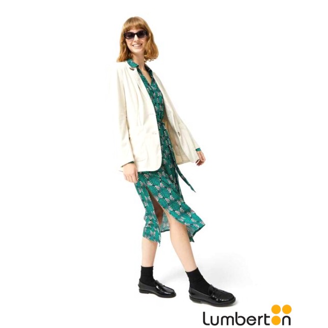 Vestido Midi Estampado Verde 41018