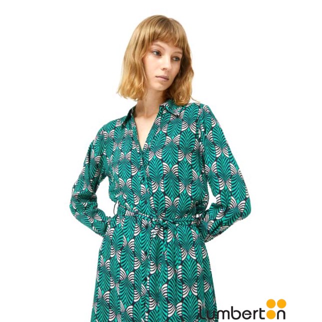 Vestido Midi Estampado Verde 41018