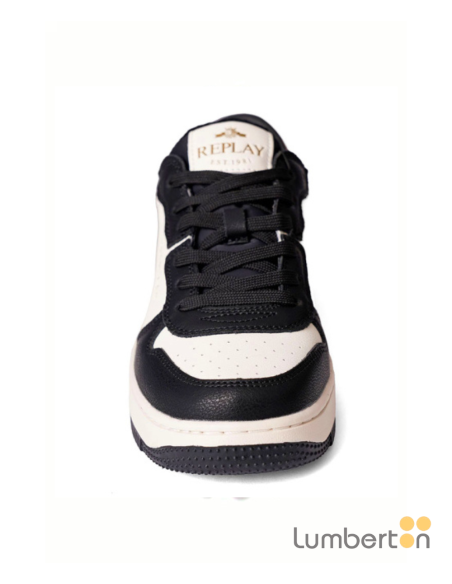 Zapatilla blanca, negra y rosa 2U0044L REPLAY