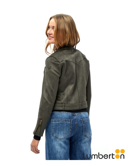 Cazadora Cruzada Verde Oscuro TABARAK