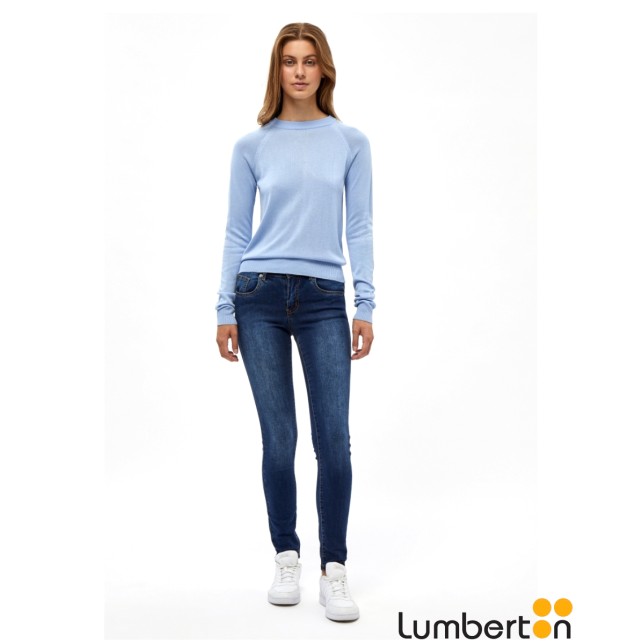 Jersey Punto Fino C/Redondo Azul...