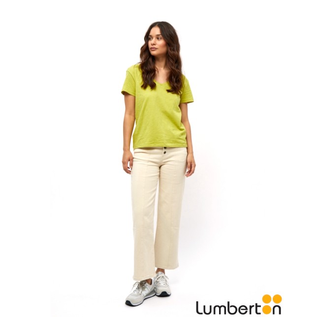 Camiseta Básica M/C C/Pico Verde...