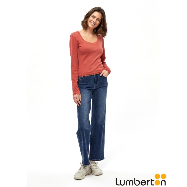 Camiseta M/L Cuello Hexágono Bordado... Camiseta M/L Cuello Hexágono Bordado...