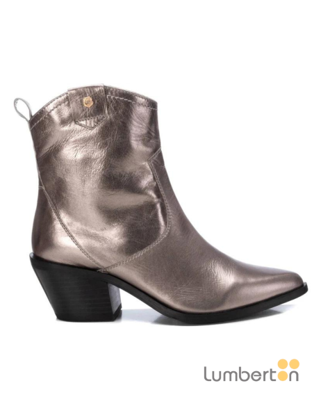 Botín tipo campero de piel plomo 161776G CARMELA