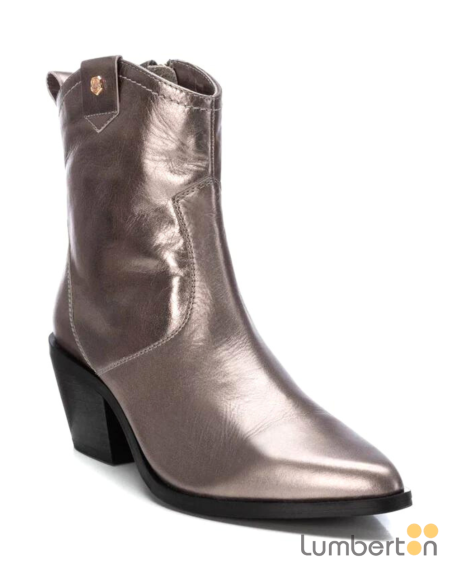 Botín tipo campero de piel plomo 161776G CARMELA