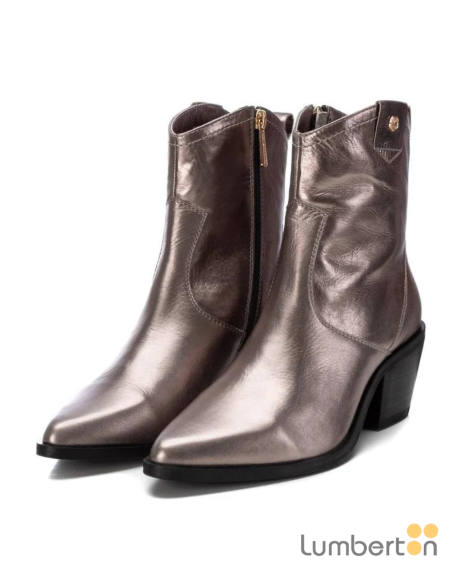 Botín tipo campero de piel plomo 161776G CARMELA