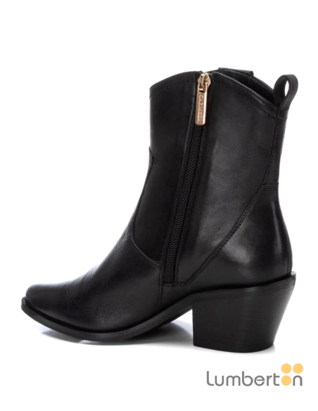 Botin tipo campero de piel Negra 161776N CARMELA