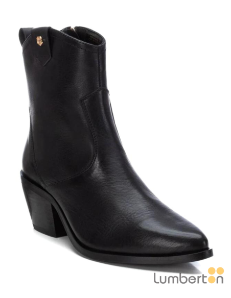 Botin tipo campero de piel Negra 161776N CARMELA
