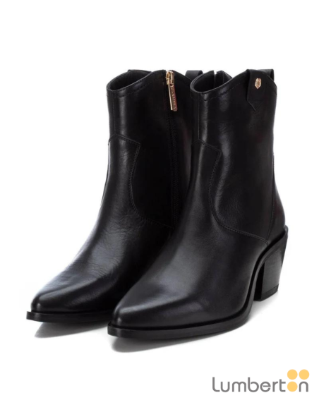 Botin tipo campero de piel Negra 161776N CARMELA