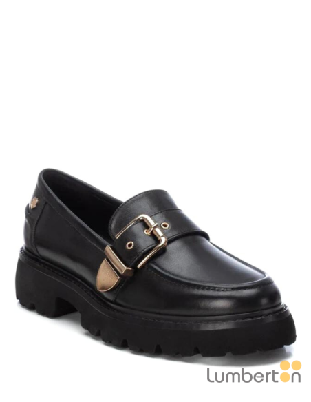 Mocassin con hevilla y plataforma negra 161907N