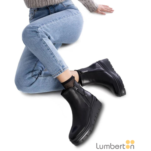 Botín negro con plataforma 162009...