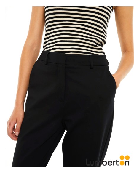 Pantalon Recto Confort Negro 814