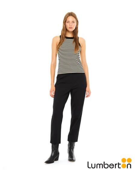 Pantalon Recto Confort Negro 814