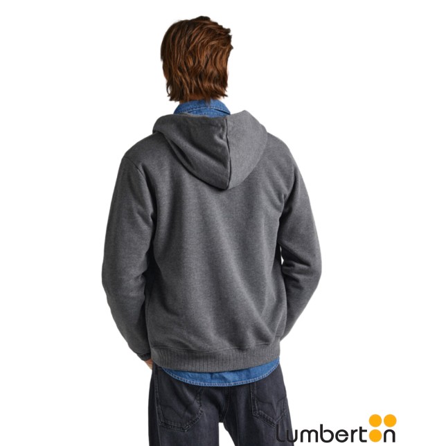 Sudadera Capucha Cremallera Gris...