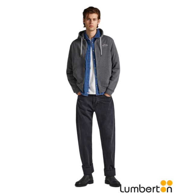 Sudadera Capucha Cremallera Gris...