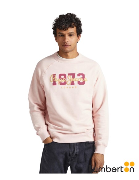Sudadera Rosa Letras Pepe Y AñoMEIERR