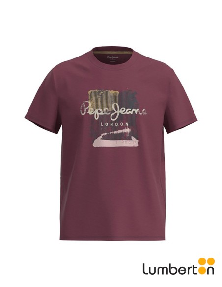 Camiseta M/L Granate Logo Pepe BeigMELBOUR