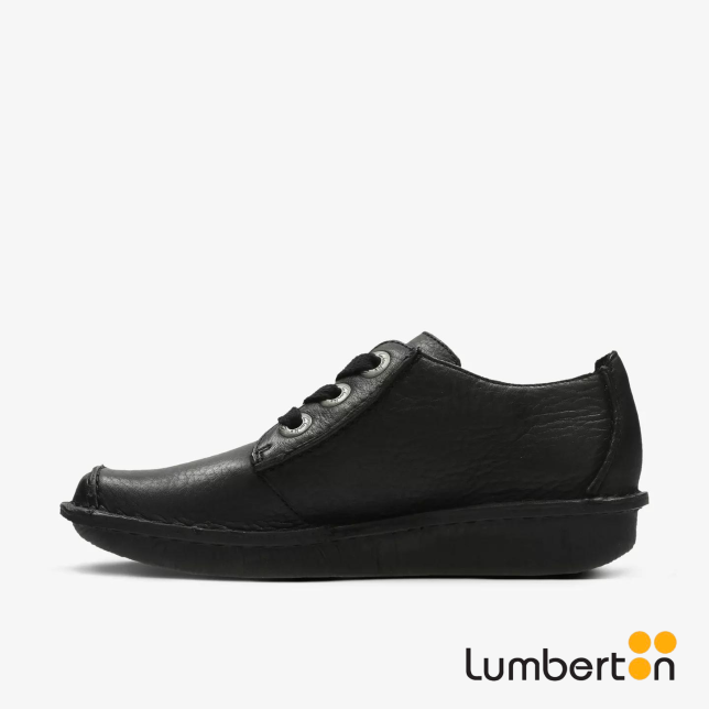 Zapato Negro De Piel Con Cordones...
