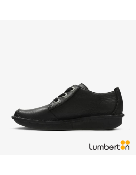 Zapato Negro De Piel Con Cordones FUNNYN CLARKS