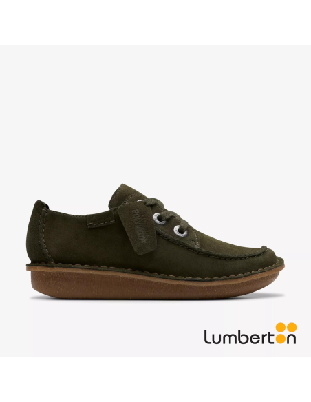 Zapato Piel Verde Oscuro Cordones FUNNYV CLARKS