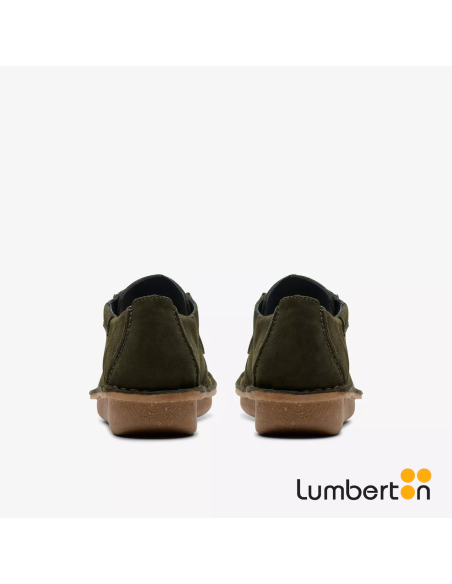 Zapato Piel Verde Oscuro Cordones FUNNYV CLARKS