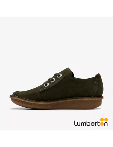 Zapato Piel Verde Oscuro Cordones FUNNYV CLARKS