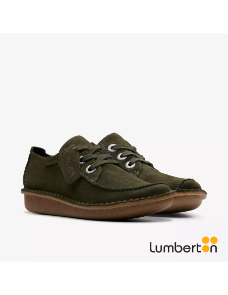 Zapato Piel Verde Oscuro Cordones FUNNYV CLARKS