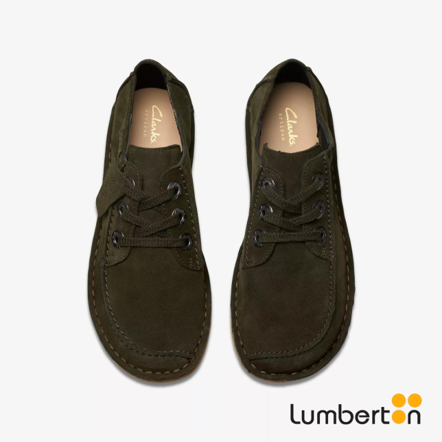 Zapato Piel Verde Oscuro Cordones...