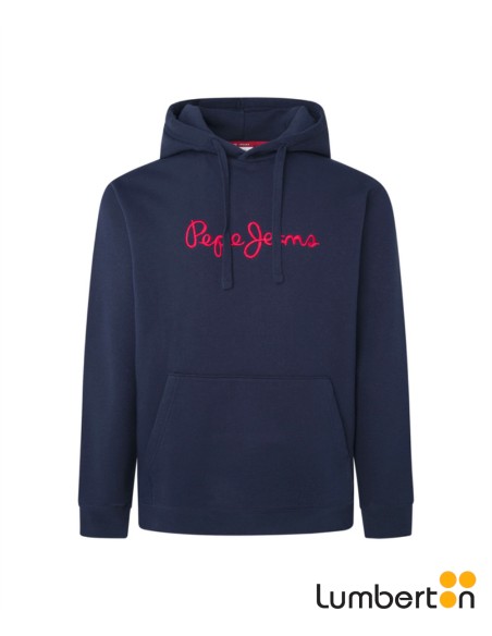 Sudadera Capucha Letra Bordada Bolsillos NEWHOO