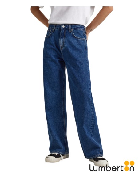 Tejano Azul Ancho Letras Rojas Bolsillo LOOSE38