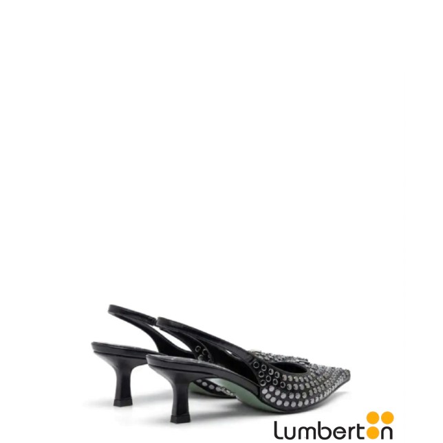 Stiletto negro Tachuelas y tacón de... Stiletto negro Tachuelas y tacón de...