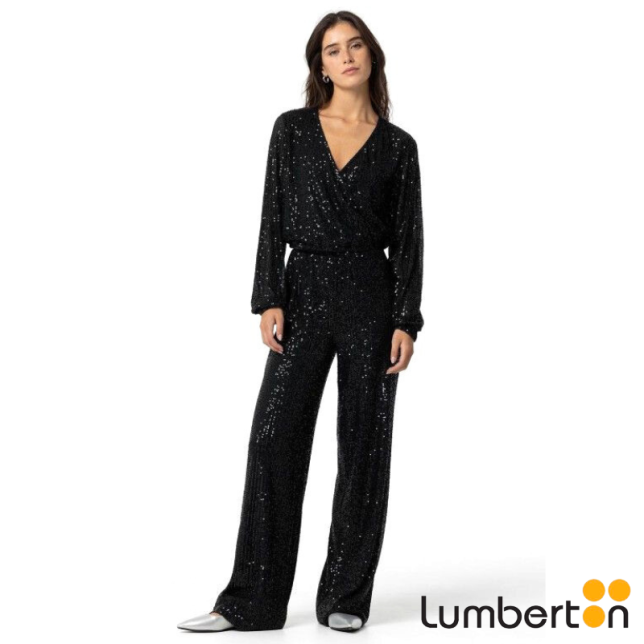 Pantalón lentejuelas negro GLORIAN