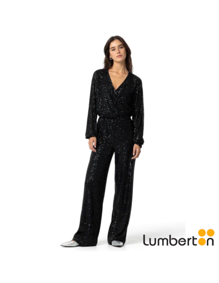 Pantalón lentejuelas negro GLORIAN