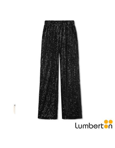 Pantalón lentejuelas negro GLORIAN