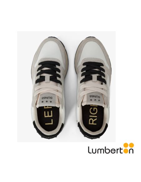 Deportiva blanca con cordones negros TALLYB SUN68